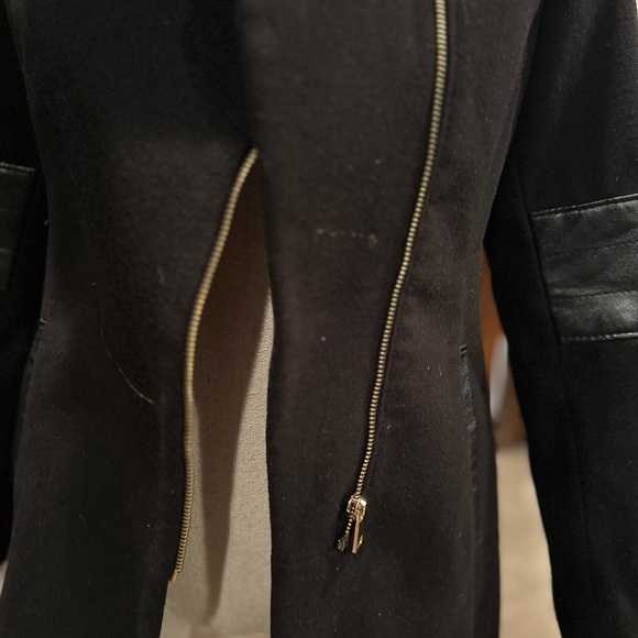 Girls Rothschild black felt jacket with leather details size 12 - Picture 6 of 6